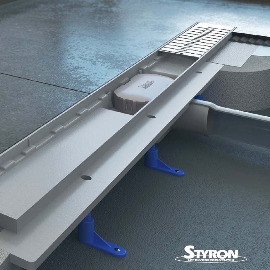 Sprchový žľab STYRON s nerezovým roštom 100cm
